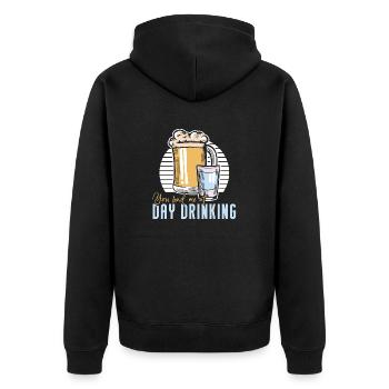 Sie Hatten Mich Bei Day Drinking Retro Beach - Unisex Premium Bio Zip Hoodie - Schwarz - Hinten - Nico (187cm)