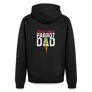Yellow-breasted Macaw Parrot Blue And Yellow Macaw - Unisex Premium Organic Zip Hoodie - black - Back - Nico (187cm)