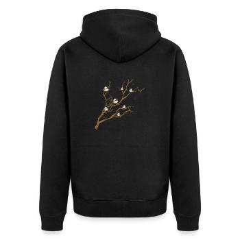 Observation des oiseaux mésanges - Veste à capuche bio Premium Unisexe - noir - Dos - Nico (187cm)