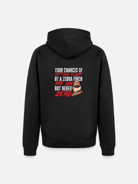 Zebra Finches Bird Zebra Finch - Unisex Premium Organic Zip Hoodie - black