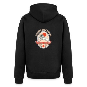 Lustiges Taxidermie und Tierpräparator Taxidermist - Unisex Premium Bio Zip Hoodie - Schwarz - Hinten - Nico (187cm)