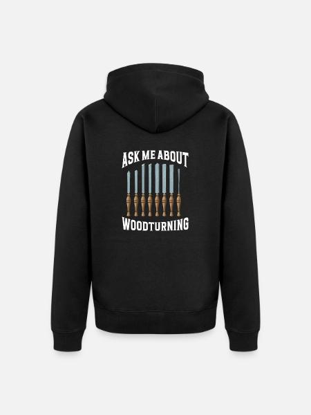 Turning Wood Lathe Lathe - Unisex Premium Organic Zip Hoodie - black