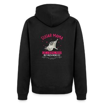 Short-headed glider Sugar Glider - Unisex Premium Organic Zip Hoodie - black - Back - Nico (187cm)