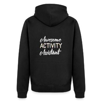 Activity Assistant Activity Professionals Week - Unisex Premium Organic Zip Hoodie - black - Back - Nico (187cm)