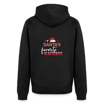 Diner Bar Waitress Waiter - Unisex Premium Organic Zip Hoodie - black - Back - Nico (187cm)