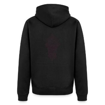 Crâne papillon et rose - Veste à capuche bio Premium Unisexe - noir - Dos - Nico (187cm)