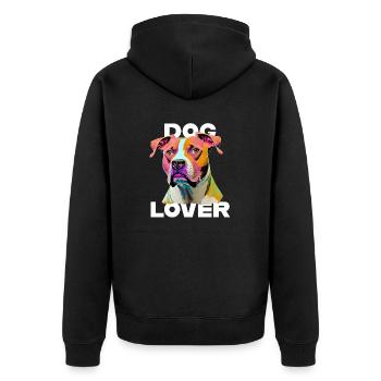 Amant des chiens American Stafford - Veste à capuche bio Premium Unisexe - noir - Dos - Nico (187cm)