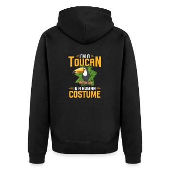 Toucan Bird Rainforest - Veste à capuche bio Premium Unisexe - noir - Dos - Nico (187cm)