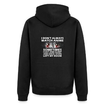 Cadeau d’anime pour n filles femmes garçons mignon anime merch - Veste à capuche bio Premium Unisexe - noir - Dos - Nico (187cm)