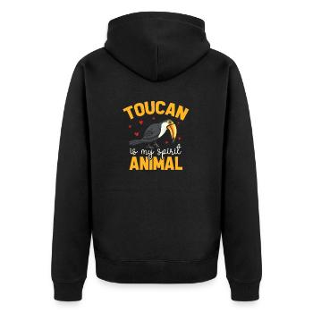 Toucan Bird Rainforest - Veste à capuche bio Premium Unisexe - noir - Dos - Nico (187cm)