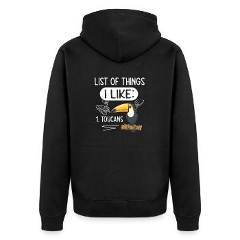 Toucan Bird Rainforest - Veste à capuche bio Premium Unisexe - noir - Dos - Nico (187cm)