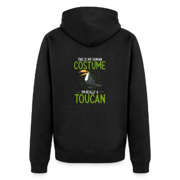 Toucan Bird Rainforest - Veste à capuche bio Premium Unisexe - noir - Dos - Nico (187cm)