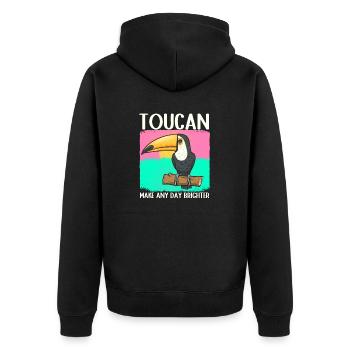 Toucan Bird Rainforest - Veste à capuche bio Premium Unisexe - noir - Dos - Nico (187cm)