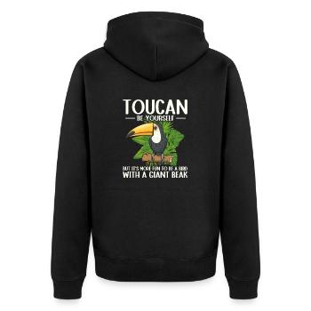 Toucan Bird Rainforest - Veste à capuche bio Premium Unisexe - noir - Dos - Nico (187cm)