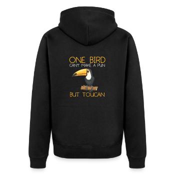 Toucan Bird Rainforest - Veste à capuche bio Premium Unisexe - noir - Dos - Nico (187cm)