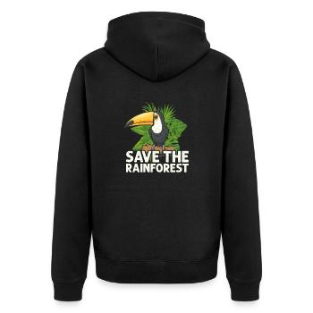 Toucan Bird Rainforest - Veste à capuche bio Premium Unisexe - noir - Dos - Nico (187cm)