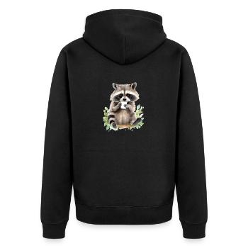 Sink with coffee watercolor style - Unisex Premium Organic Zip Hoodie - black - Back - Nico (187cm)