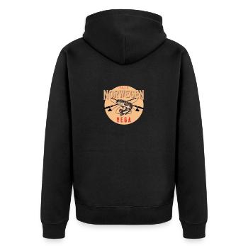 Vacances de pêche Voyage de pêche en Norvège Vega - Veste à capuche bio Premium Unisexe - noir - Dos - Nico (187cm)