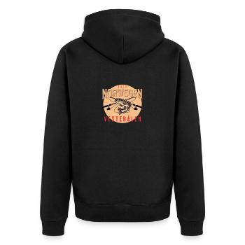 Vacances pêche Voyage de pêche en Norvège Vesterålen - Veste à capuche bio Premium Unisexe - noir - Dos - Nico (187cm)