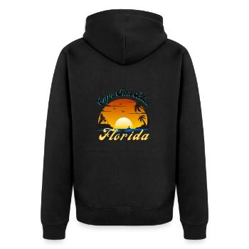 Cap San Blas Floride Coucher de soleil Vacances Vintage Soleil - Veste à capuche bio Premium Unisexe - noir - Dos - Nico (187cm)