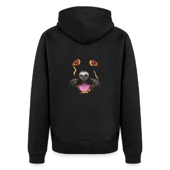Visage de chien Golden Retriever Labrador Drôle - Veste à capuche bio Premium Unisexe - noir - Dos - Nico (187cm)