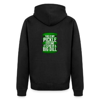 This is my cucumber costume It's kind of a big one - Unisex Premium Organic Zip Hoodie - black - Back - Nico (187cm)