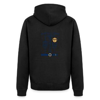 Police Uniform Funny Halloween Officer Ghost - Unisex Premium Organic Zip Hoodie - black - Back - Nico (187cm)
