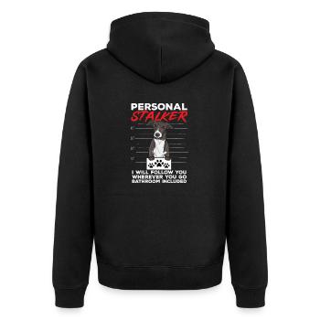 Lévrier italien Greyhound Chiens - Veste à capuche bio Premium Unisexe - noir - Dos - Nico (187cm)