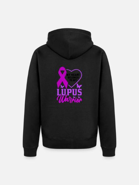 Lupus Bewusstseins Monat - Unisex Premium Bio Zip Hoodie - Schwarz