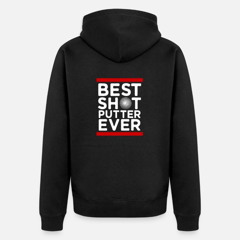 Lancer du poids Athlétisme - Veste à capuche bio Premium Unisexe - noir