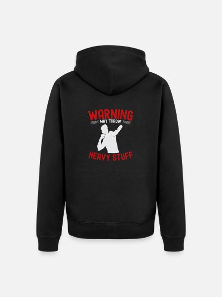 Shot Put Throwing Athletics - Unisex Premium Organic Zip Hoodie - black