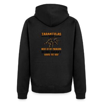 Tarantula Tarantula Tarantula Pet - Unisex Premium Organic Zip Hoodie - black - Back - Nico (187cm)