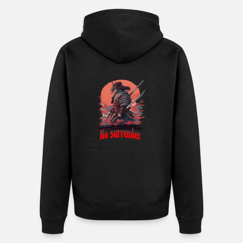 Samouraï - Veste à capuche bio Premium Unisexe - noir