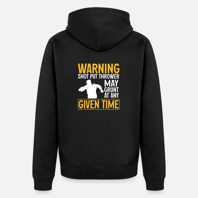 Lancer du poids Athlétisme - Veste à capuche bio Premium Unisexe - noir