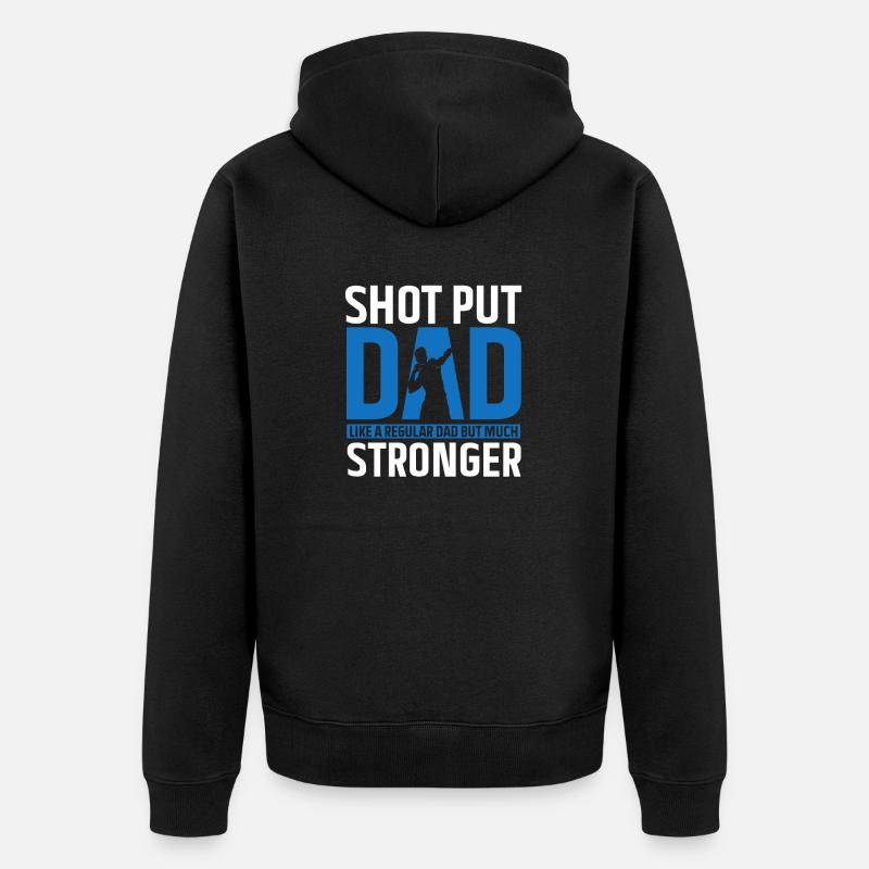 Kugelstoßen Werfen Leichtathletik - Unisex Premium Bio Zip Hoodie - Schwarz