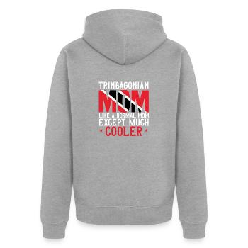 Drapeau de Trinité-et-Tobago - Veste à capuche bio Premium Unisexe - gris chiné - Dos - Nico (187cm)