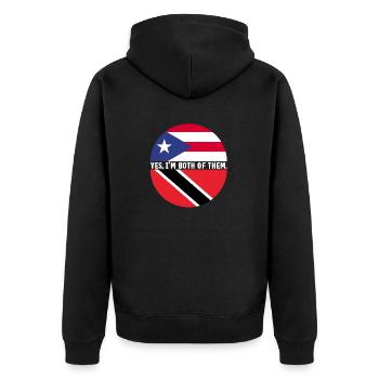 Trinidad and Tobago flag - Unisex Premium Organic Zip Hoodie - black - Back - Nico (187cm)