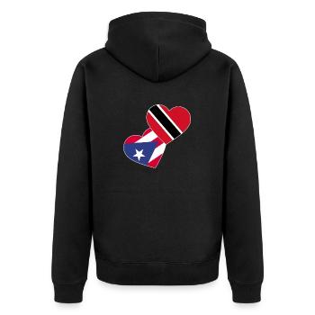 Drapeau de Trinité-et-Tobago - Veste à capuche bio Premium Unisexe - noir - Dos - Nico (187cm)