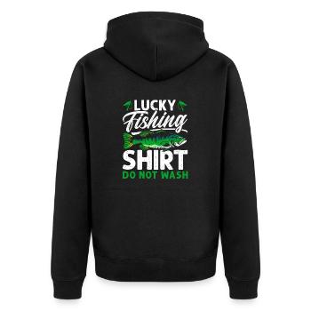 Pêche chanceuse - Veste à capuche bio Premium Unisexe - noir - Dos - Nico (187cm)