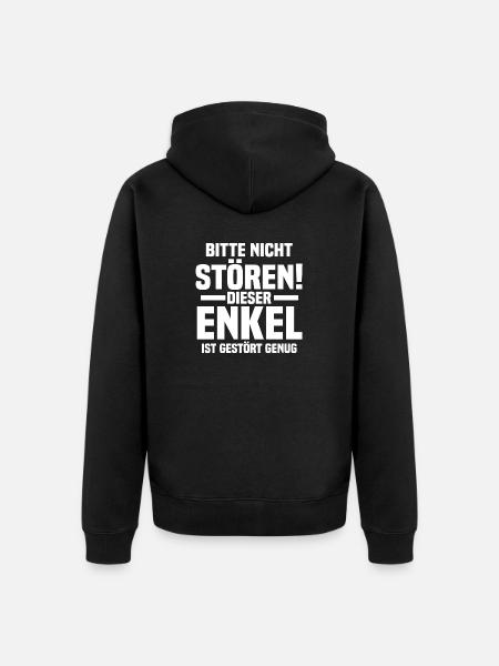 Enkel - Unisex Premium Bio Zip Hoodie - Schwarz