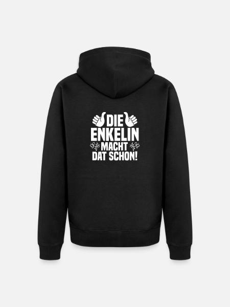 Enkelin - Unisex Premium Bio Zip Hoodie - Schwarz