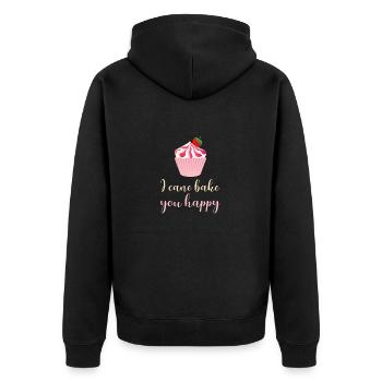 Je te fais cuire heureux - Veste à capuche bio Premium Unisexe - noir - Dos - Nico (187cm)