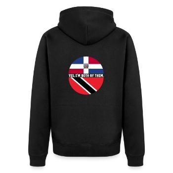 Drapeau de Trinité-et-Tobago - Veste à capuche bio Premium Unisexe - noir - Dos - Nico (187cm)