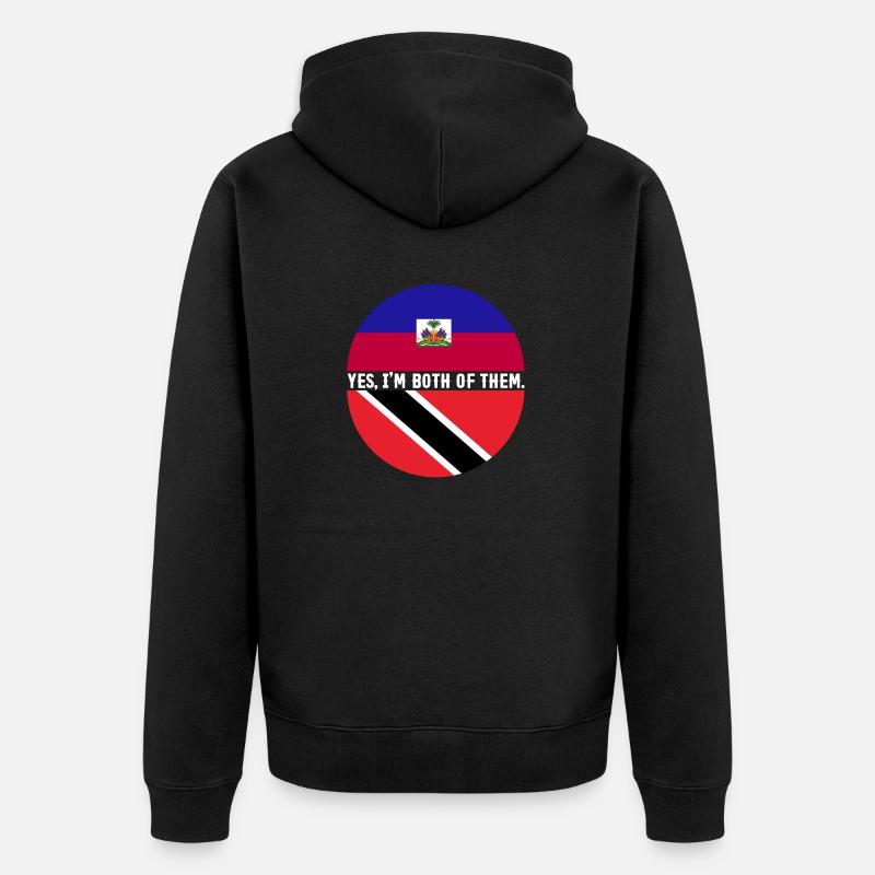 Drapeau de Trinité-et-Tobago - Veste à capuche bio Premium Unisexe - noir