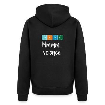 CAFÉ - Mmmm... science - Veste à capuche bio Premium Unisexe - noir - Dos - Nico (187cm)