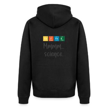 CAFÉ - Mmmm... science - Veste à capuche bio Premium Unisexe - noir - Dos - Nico (187cm)