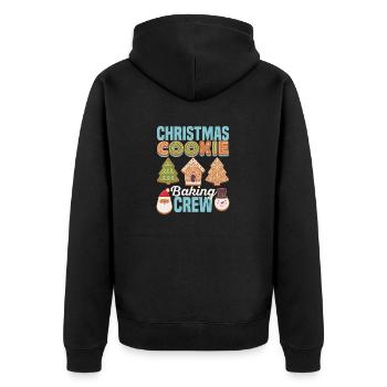 Christmas Cookie Baking Crew Traditioneller - Unisex Premium Bio Zip Hoodie - Schwarz - Hinten - Nico (187cm)