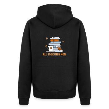 All Together Now Summer Reading Squad Read A Book - Unisex Premium Organic Zip Hoodie - black - Back - Nico (187cm)