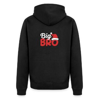 Big Bro Santa Brother Noël Appariement de famille - Veste à capuche bio Premium Unisexe - noir - Dos - Nico (187cm)
