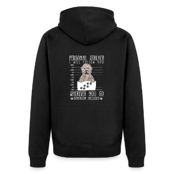 Terrier irlandais à poil doux - Veste à capuche bio Premium Unisexe - noir - Dos - Nico (187cm)